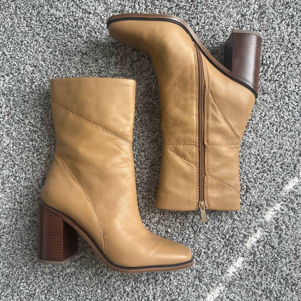 ❌SOLD❌Franco Sarto Tan Heeled Boots
